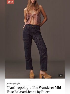 Anthropologie The Wanderer Mid-Rise Relaxed Jeans SIZE 26